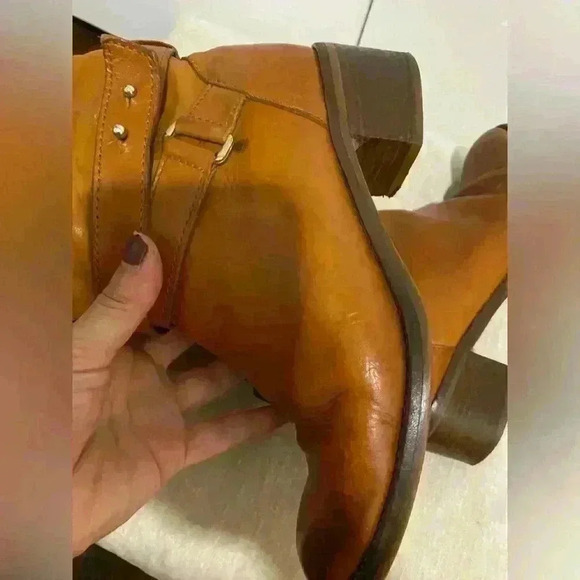 J Crew brown leather boots size 7 western riding - Picture 11 of 16